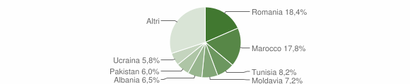 Grafico cittadinanza stranieri - Budrio 2011
