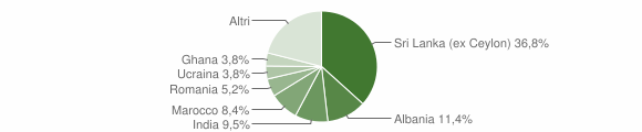 Grafico cittadinanza stranieri - Calestano 2013