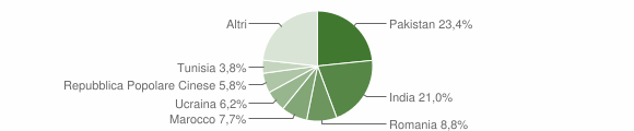 Grafico cittadinanza stranieri - Correggio 2012