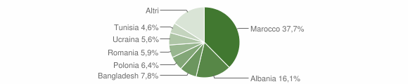 Grafico cittadinanza stranieri - Modigliana 2015