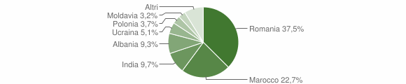 Grafico cittadinanza stranieri - Palagano 2015