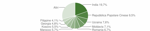 Grafico cittadinanza stranieri - Albinea 2014