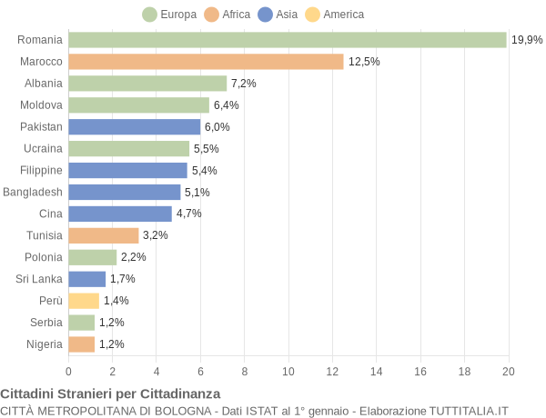 Grafico cittadinanza stranieri - 2015