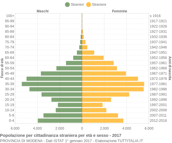 Grafico cittadini stranieri - 2017