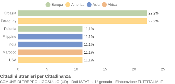 Grafico cittadinanza stranieri - Treppo Ligosullo 2008