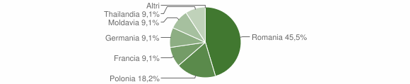 Grafico cittadinanza stranieri - Lauco 2005