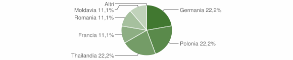 Grafico cittadinanza stranieri - Lauco 2007