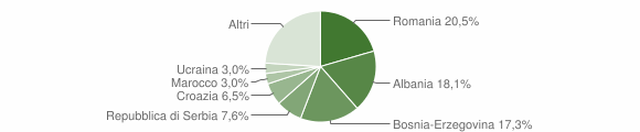 Grafico cittadinanza stranieri - Tricesimo 2012