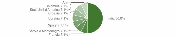 Grafico cittadinanza stranieri - Ovaro 2004