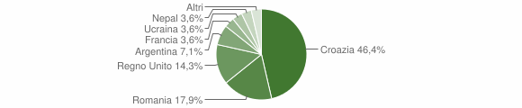 Grafico cittadinanza stranieri - Lusevera 2006