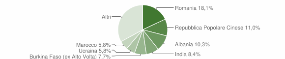 Grafico cittadinanza stranieri - Cordovado 2009