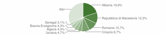 Grafico cittadinanza stranieri - Tavagnacco 2006