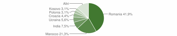 Grafico cittadinanza stranieri - Torviscosa 2016