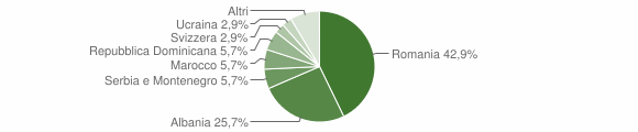 Grafico cittadinanza stranieri - Sutrio 2007