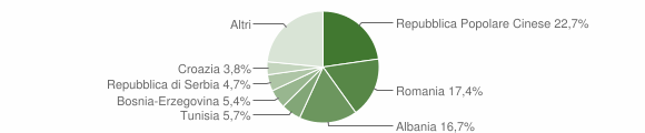 Grafico cittadinanza stranieri - Manzano 2016