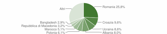 Grafico cittadinanza stranieri - Buja 2011