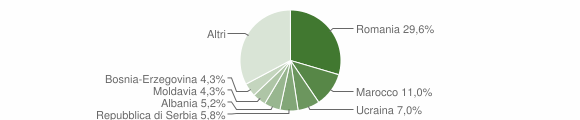 Grafico cittadinanza stranieri - Tarcento 2012