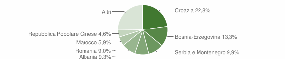 Grafico cittadinanza stranieri - Cervignano del Friuli 2007