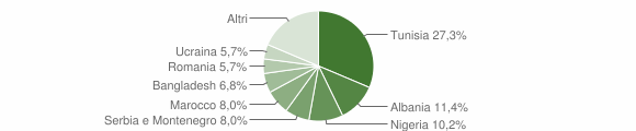 Grafico cittadinanza stranieri - Mereto di Tomba 2005