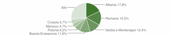 Grafico cittadinanza stranieri - Faedis 2004