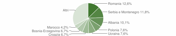 Grafico cittadinanza stranieri - Faedis 2007