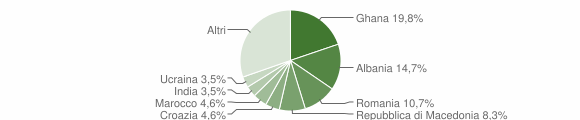 Grafico cittadinanza stranieri - Zoppola 2004