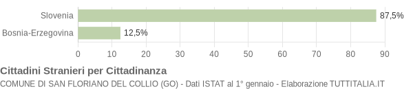 Grafico cittadinanza stranieri - San Floriano del Collio 2008