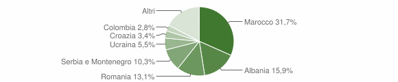 Grafico cittadinanza stranieri - Nimis 2008