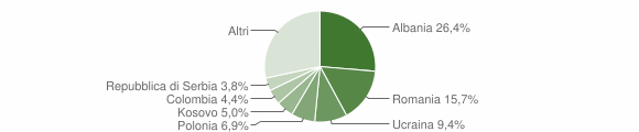 Grafico cittadinanza stranieri - Povoletto 2010
