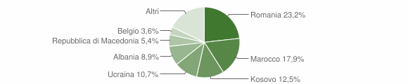 Grafico cittadinanza stranieri - Moggio Udinese 2018