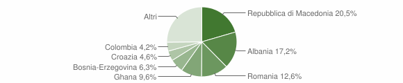 Grafico cittadinanza stranieri - Pozzuolo del Friuli 2004