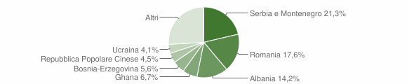 Grafico cittadinanza stranieri - Pozzuolo del Friuli 2005