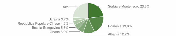 Grafico cittadinanza stranieri - Pozzuolo del Friuli 2007