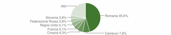 Grafico cittadinanza stranieri - Moruzzo 2011