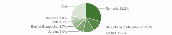 Grafico cittadinanza stranieri - Rivignano 2012
