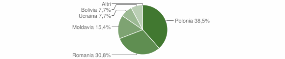 Grafico cittadinanza stranieri - Raveo 2020