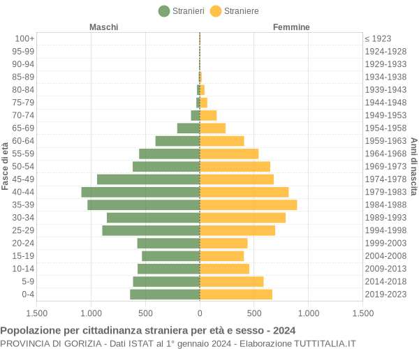 Grafico cittadini stranieri - 2024