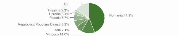 Grafico cittadinanza stranieri - Sermoneta 2012
