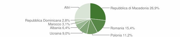 Grafico cittadinanza stranieri - Soriano nel Cimino 2007