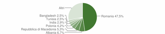 Grafico cittadinanza stranieri - Nepi 2008