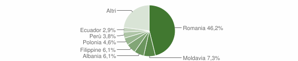 Grafico cittadinanza stranieri - Morlupo 2013