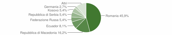 Grafico cittadinanza stranieri - Posta 2011