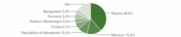 Grafico cittadinanza stranieri - Antrodoco 2004