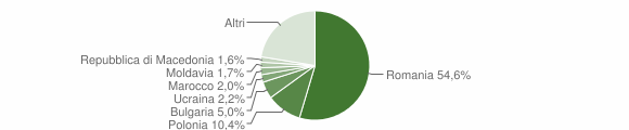 Grafico cittadinanza stranieri - Cerveteri 2010