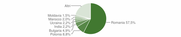 Grafico cittadinanza stranieri - Cerveteri 2013