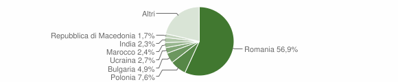 Grafico cittadinanza stranieri - Cerveteri 2015