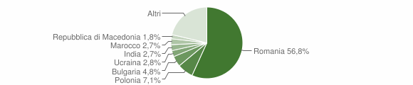Grafico cittadinanza stranieri - Cerveteri 2016