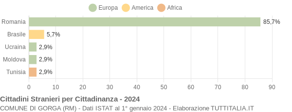 Grafico cittadinanza stranieri - Gorga 2024