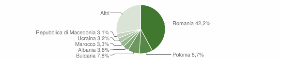 Grafico cittadinanza stranieri - Ardea 2010