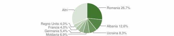 Grafico cittadinanza stranieri - Bagnoregio 2009